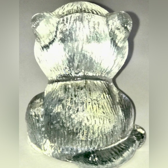 Vintage Antique Hallmarked Signed Solid Clear Glass German GOEBEL CAT FIGURINE - Picture 4 of 10